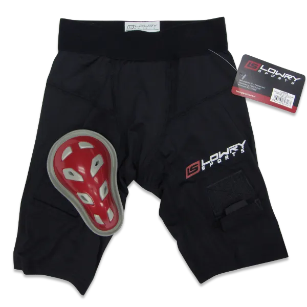 Compression Jock Short with Pro Cup Black L350JL 26"-28" Junior Large
