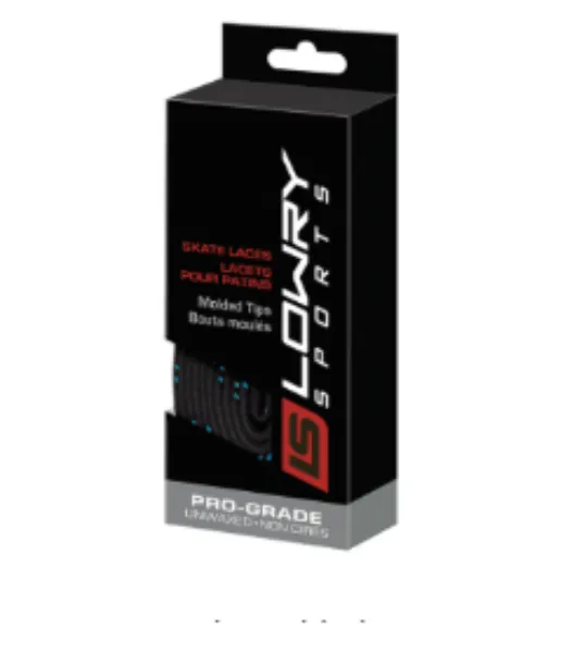 Pro Grade Molded Tip Un-Waxed Laces Black LPMTB108 108" 24/CS