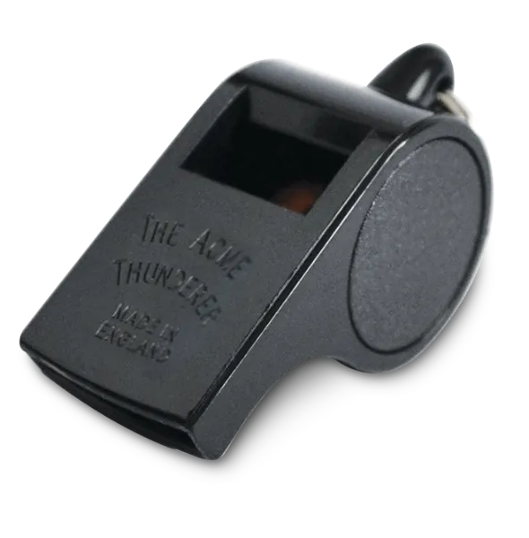 Whistle Coaches Plastic with Square Mouthpiece Black W558 Large
