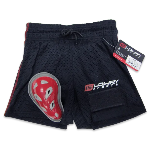 Mesh Jock Shorts with Pro Tapered Cup Black L443JS 22"-24" Junior Small