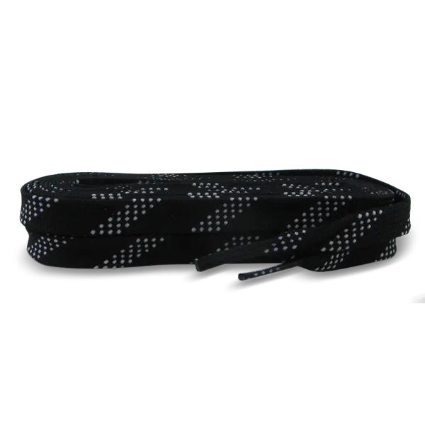 Standard Grade Molded Tip Waxed Laces Black LWMTRB84 84" 6/BX