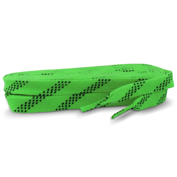 Standard Grade Molded Tip Waxed Laces Neon Green LWMTR-20/72 72" 6/BX