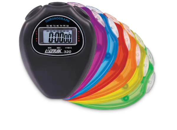 Stopwatch Pack of 6 Rainbow Colours 320-SET 6/PK