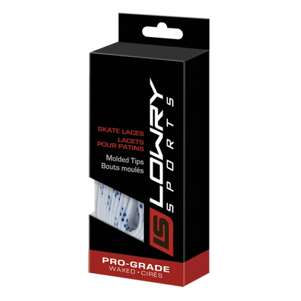 Pro Grade Molded Tip Waxed Laces White LPWMTW130 130" 24/CS