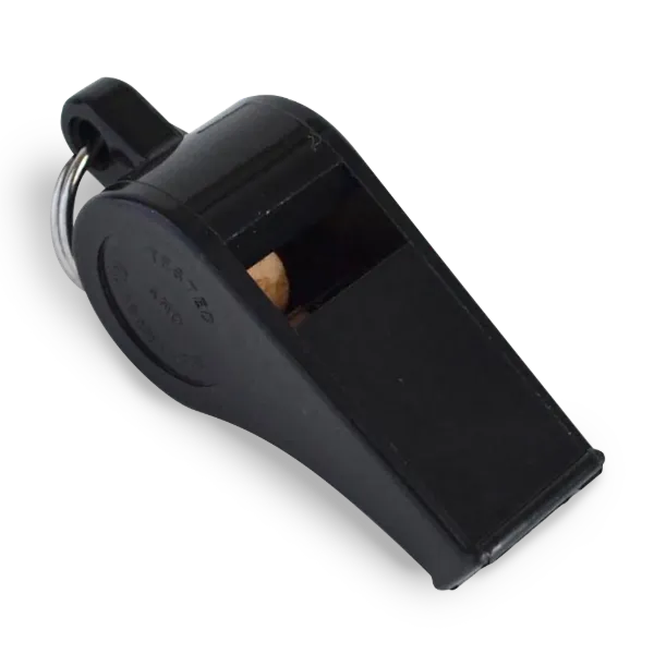 Whistle Plastic High Pitch Black W660 Small 12/CS