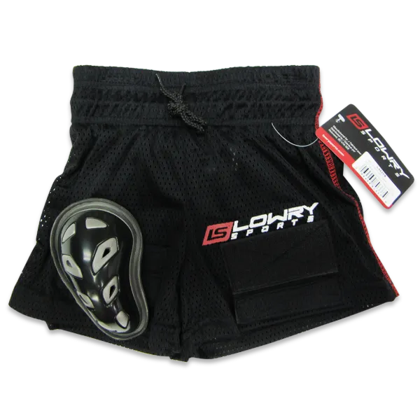 Mesh Jock Shorts with Pro Tapered Cup Black L443YS 18"-20" Youth Small