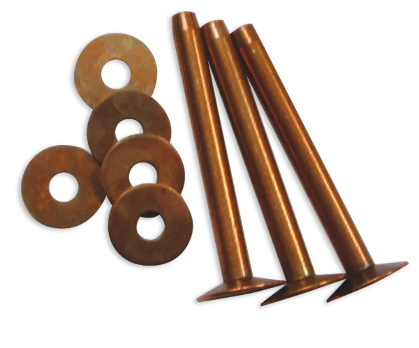 Rivets Regular Duty with Washers Copper CR10 1.25" 100/PK