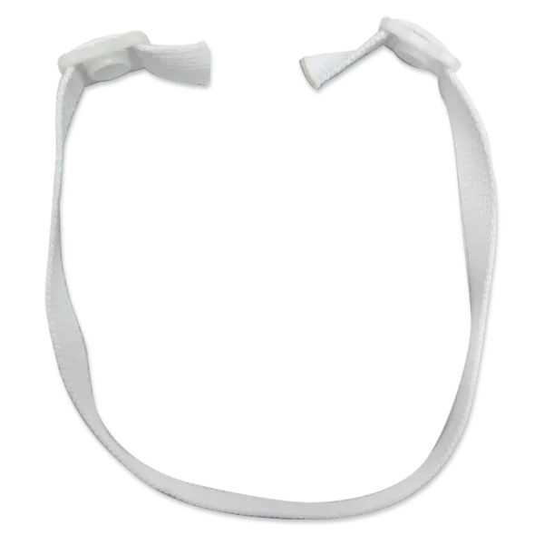 Chin Strap with 2 Slider Buckles White CHINR-05 17" 6/PK