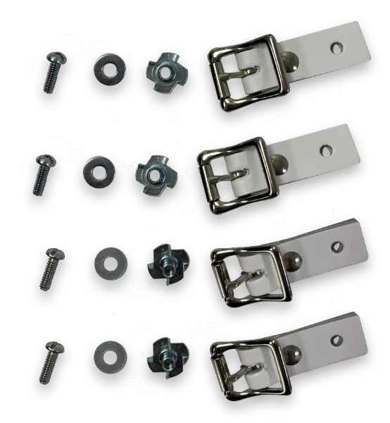 Toe Buckle for Goalie with Hardware White TB 4/PK