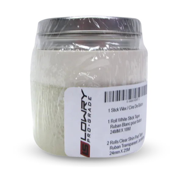 Pro Grade Tape & Wax Prepack with 1 Roll White (24mmX18m), and 2 Rolls clear (24mmX25m) TWPP-05 8/CS