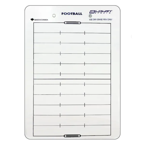 Coaches Board Football Canadian Field White PS11 10"x14"