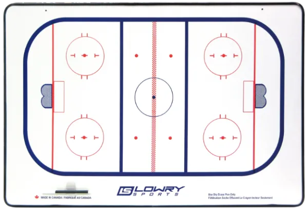 Coaches Board Hockey Framed with Marker 2 Colour 392 18"x24"