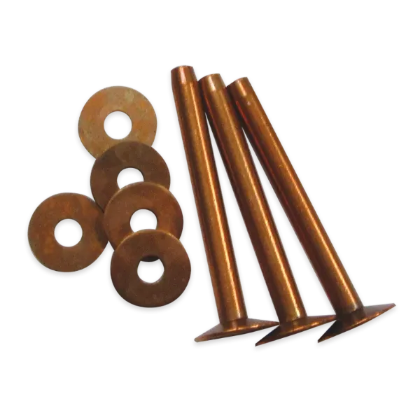 Rivets Heavy Duty with Washers Copper CR9 1.25" 100/PK